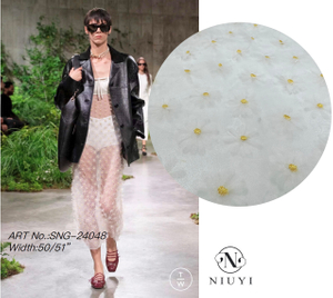 SNG-24048 Fashion Flower Laser Embroidery Lace Fabric 