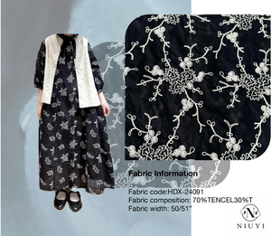 HDX-24091 2024 Popular Embroidery Fabric Wholesale Manufacturer
