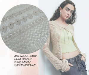 FZ-24112 Beautiful Lace Knitted Fabric Online 