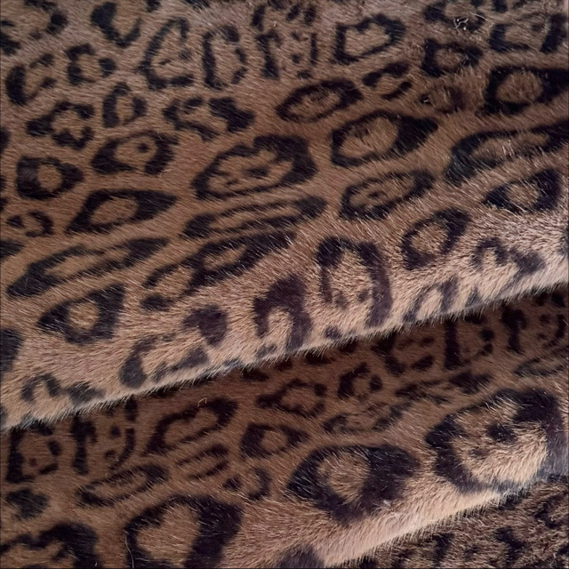 WT-24035B Leopard Faux Fur High Pile Fake Fur for Coat /garment/ Hometextiles
