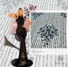 XRD-24173 Tulle with Machine Beads Embroidery Fabric