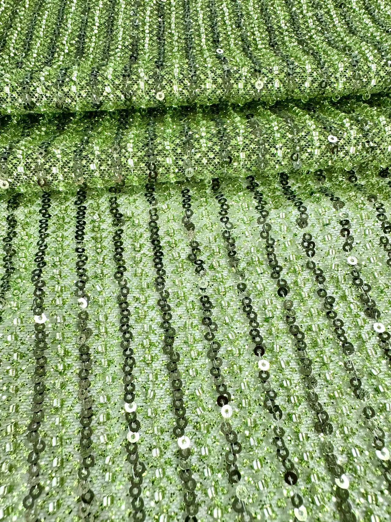 XRD-24140 Glitter Tulle with Machine Beads Embroidery Fabric