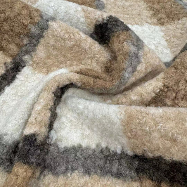 FZ-24066 Printed 100% Poly High Quality Knitted Fleece Fabric