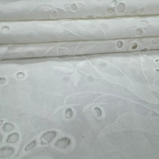 HDX-24070 Eyelet Embroidery Cotton fabric