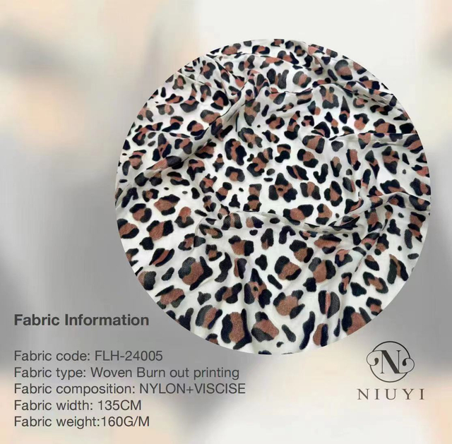 FLH-24005 Woven Burn out Printing Fabric