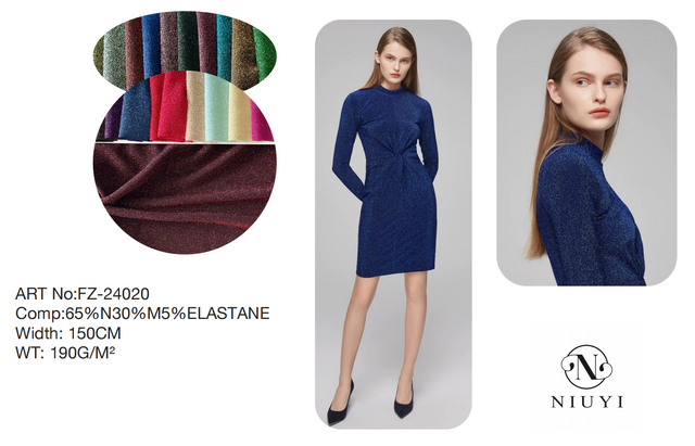 FZ-24020 Knitted with Lurex Fabric Wholesale