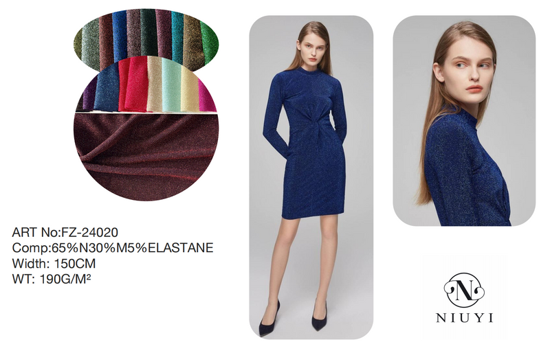 FZ-24020 Knitted with Lurex Fabric Wholesale