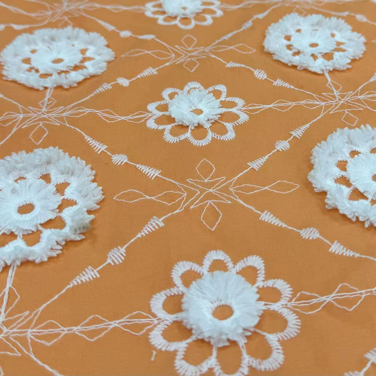 LTX-006 3D Embroidery Cotton fabric