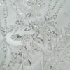 XRD-24186 Tulle with Machine Beads Embroidery Fabric
