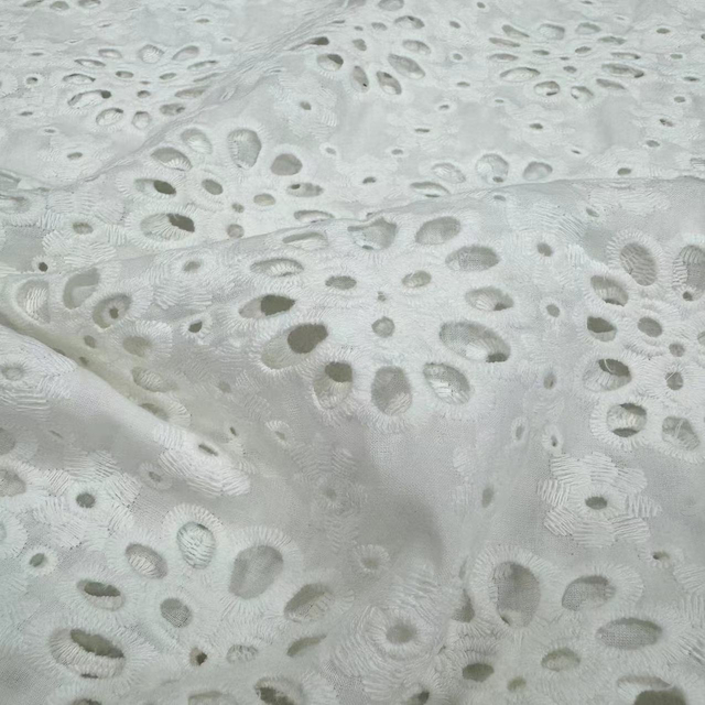 HDX-225 Machine Eyelet Embroidery Cotton fabric