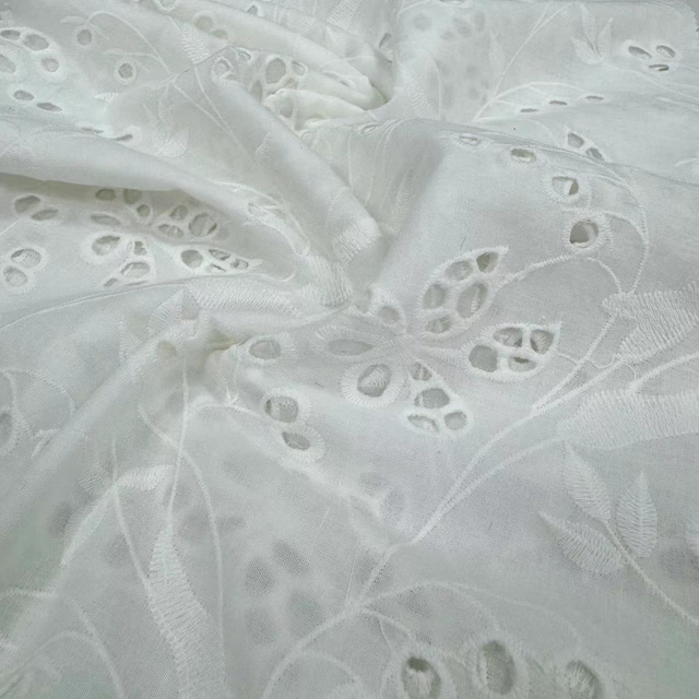 HDX-24070 Eyelet Embroidery Cotton fabric