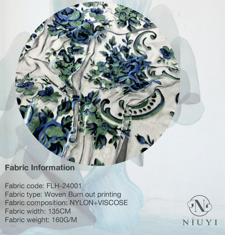 FLH-24011 Woven Burn out Printing Fabric