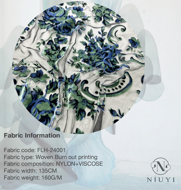 FLH-24011 Woven Burn out Printing Fabric