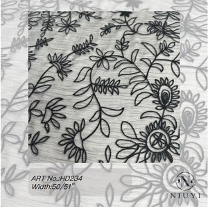 HD-234 Chain Embroidery Poly Fabric Wholesale