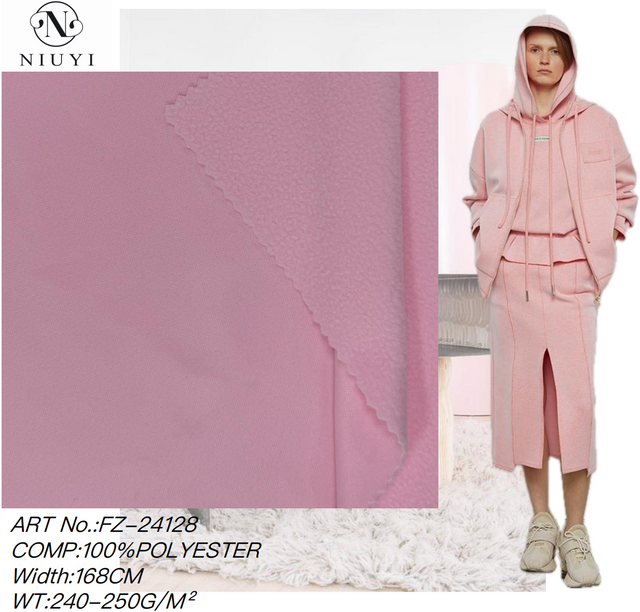 FZ-24128 2024 Most Popular Knitted Fabric Fleece Wholesale