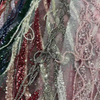 XRD-24032 Tulle with Machine Beads Embroidery Fabric