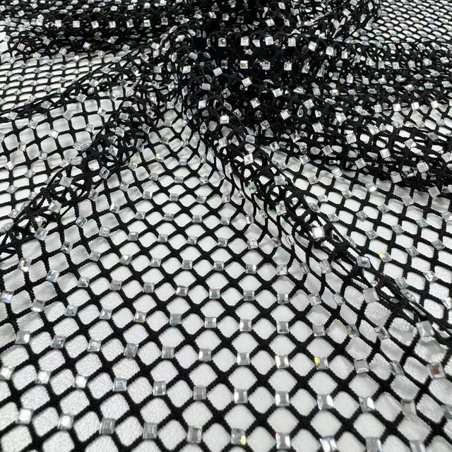 FB-054 Tulle With Stone Embroidery Fabric Wholesale