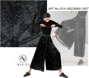 SYA-082 Sequins Embroidery Velvet Fabric manufacturer 
