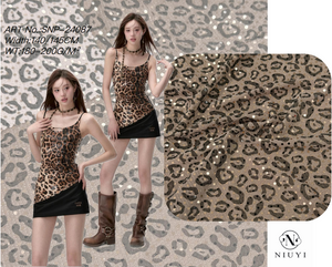 SNP-24087 High Quality Spangle Embroidery Printted Fabric online manufacturer