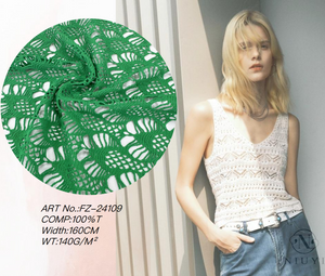 FZ-24109 Big Hole Knitted Lace Fabric Online 
