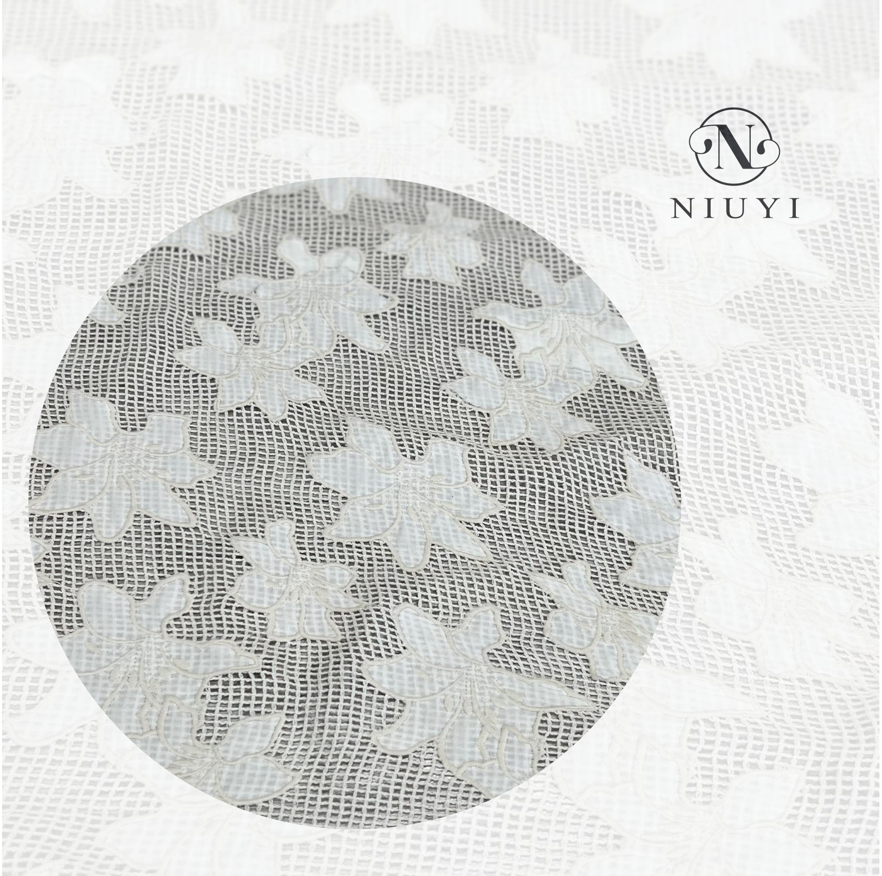 HDX-24102 Polyester Embroidery Fabric Wholesale