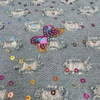 DEN-023 Machine Sequins Embroidery Denim Fabric
