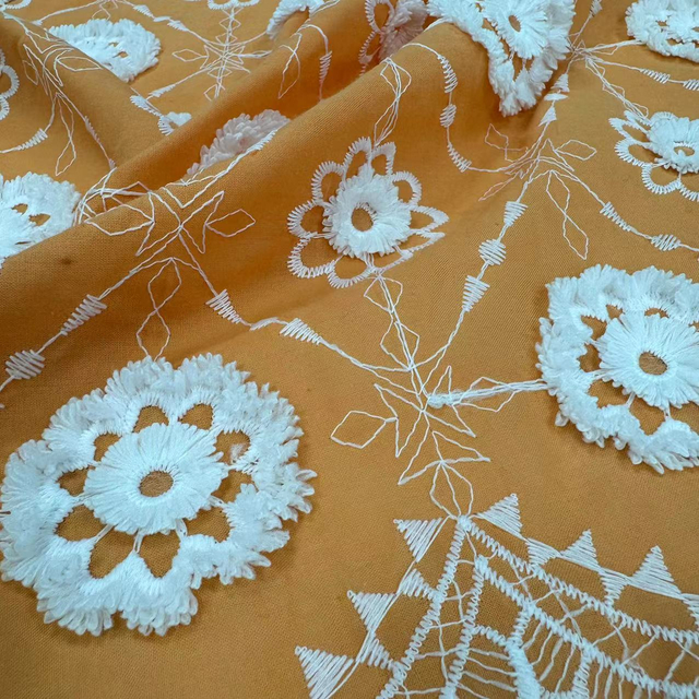 LTX-006 3D Embroidery Cotton fabric