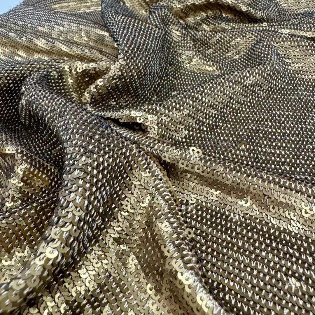 SNP-24001G High Quality Sequins Embroidery Fabric