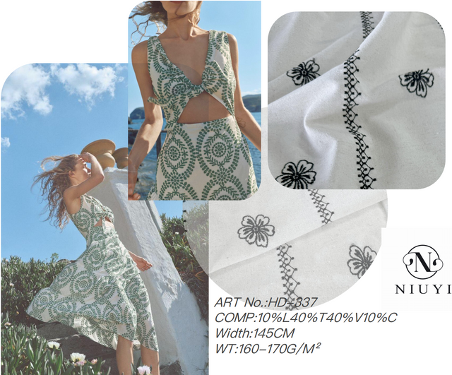 HD-337 Plain Embroidery Fabric Wholesale