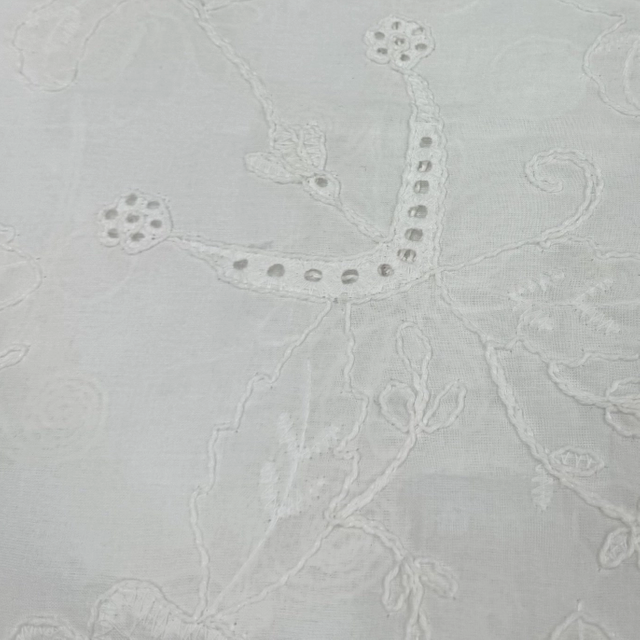 HDX-24049 Rope Embroidery Carded Cotton Fabric Wholesale