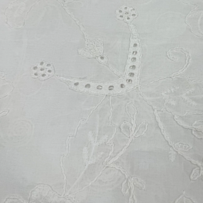 HDX-24049 Rope Embroidery Carded Cotton Fabric Wholesale