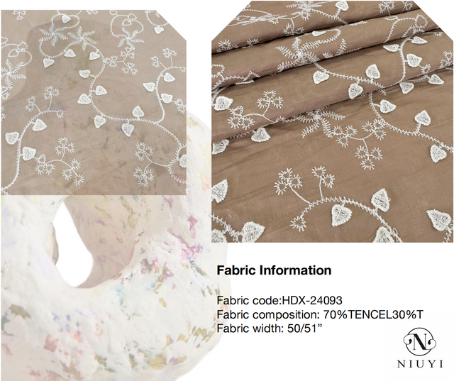HDX-24093 New design 3D Embroidery Fabric Wholesale Manufacturer