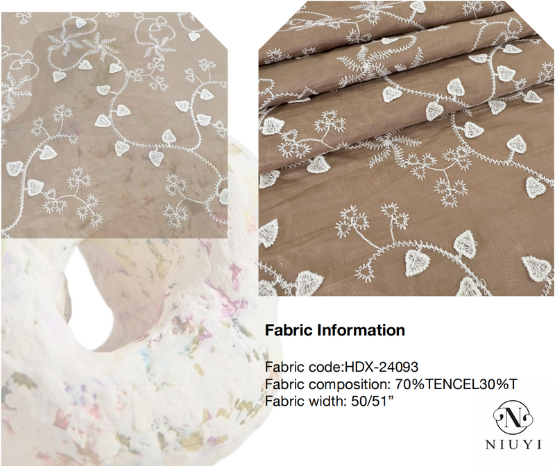 HDX-24093 New design 3D Embroidery Fabric Wholesale Manufacturer