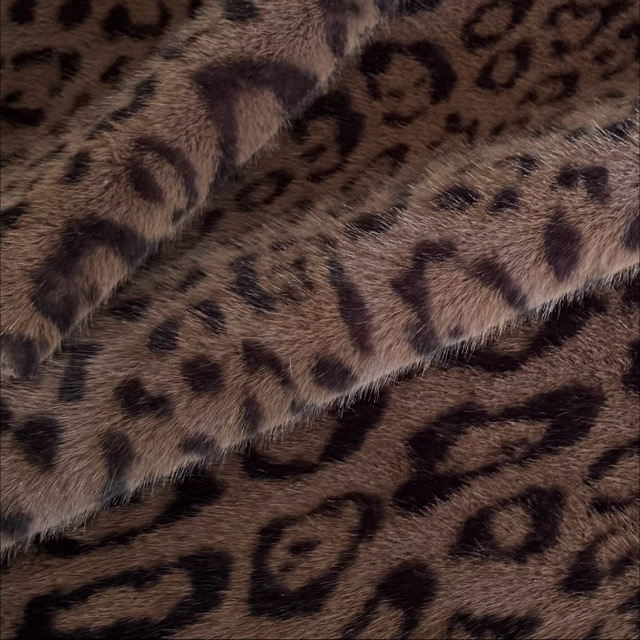 WT-24035B Leopard Faux Fur High Pile Fake Fur for Coat /garment/ Hometextiles