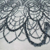 XRD-24182 Tulle with Machine Beads Embroidery Fabric