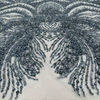 XRD-24177 Tulle with Machine Beads Embroidery Fabric
