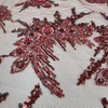 XRD-24100 Tulle with Machine Beads Embroidery Fabric