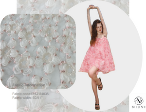 SNG-24035 Wholesale High Quality Spangle 3D Embroidery Lace Fabric 2024