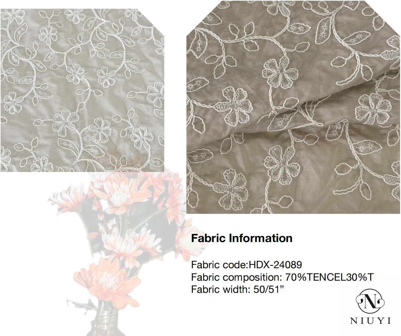 HDX-24089 2024 Popular Embroidery Fabric Wholesale Manufacturer