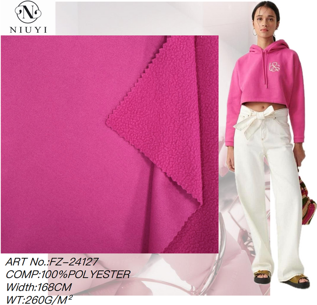 FZ-24127 High Quality Knitted Fabric Fleece Wholesale