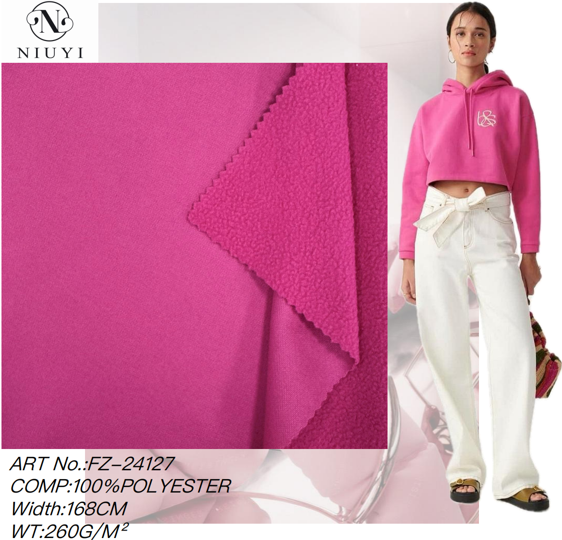 FZ-24127 High Quality Knitted Fabric Fleece Wholesale