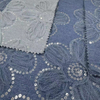 DEN-022 Machine Sequins Flower Embroidery Denim Fabric