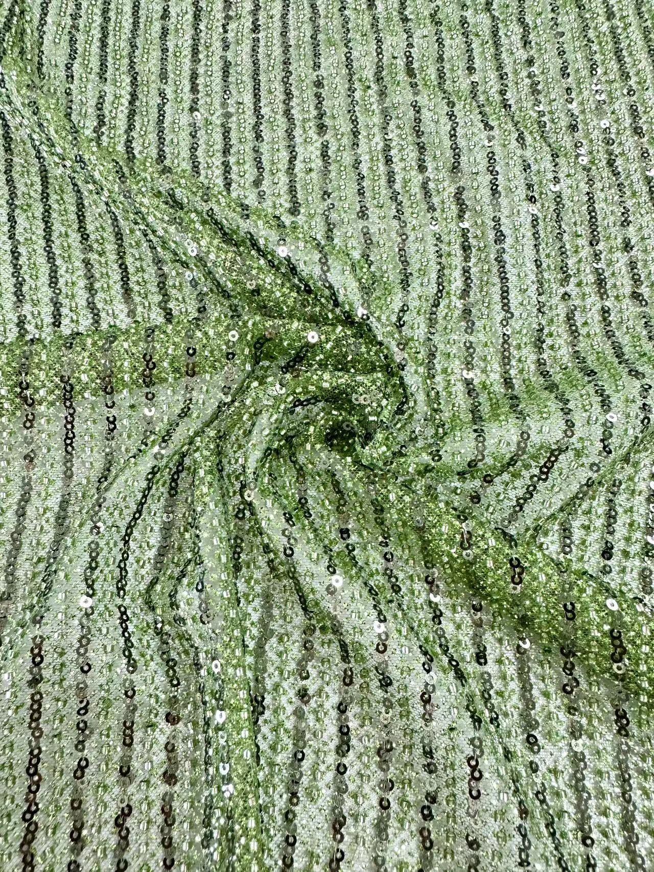 XRD-24140 Glitter Tulle with Machine Beads Embroidery Fabric