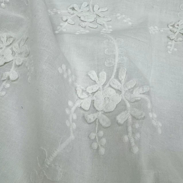 HDX-261 3D Embroidery Cotton fabric