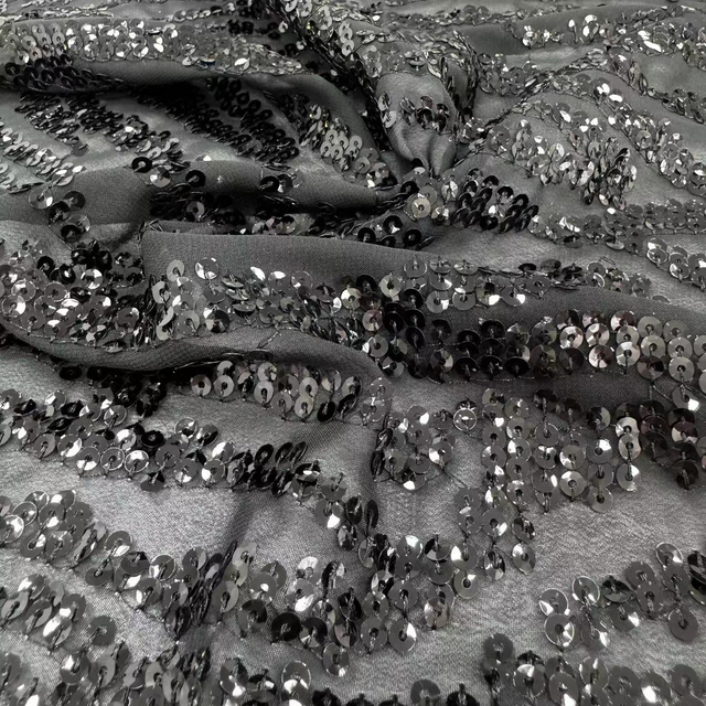 SNP-275 Chiffon with Spangle Embroidery Fabric