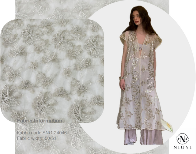 SNG-24046 High Quality Embroidery Fabric 2025 Wholosale Manufacturer