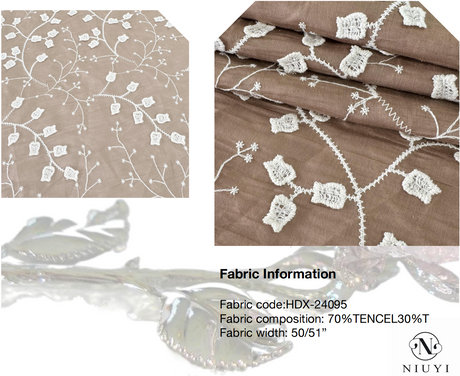 HDX-24095 New design 3D Embroidery Fabric Wholesale Manufacturer