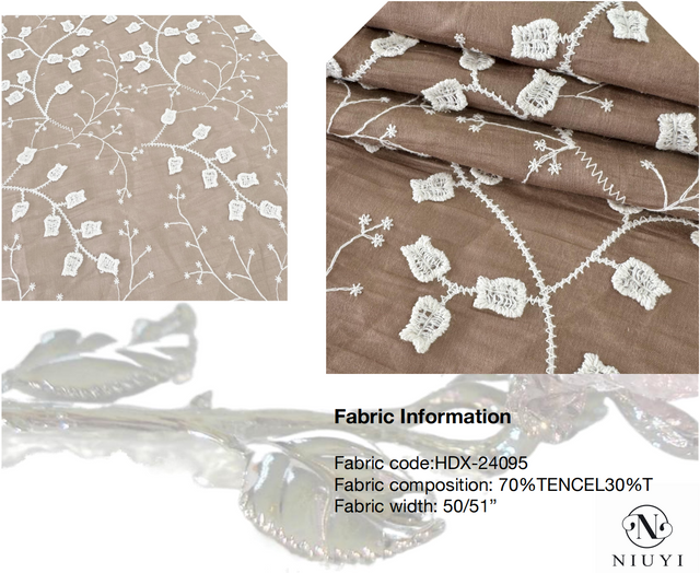 HDX-24095 New design 3D Embroidery Fabric Wholesale Manufacturer