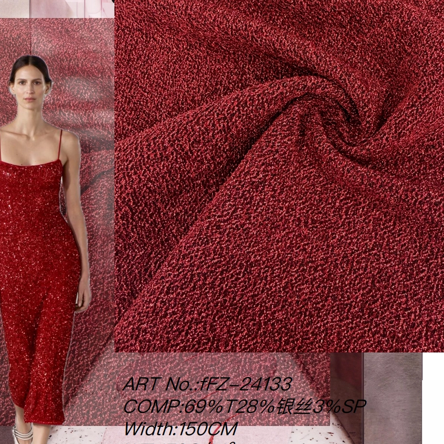 FZ-24133 Knitted with Lurex Fabric high quality wholesale