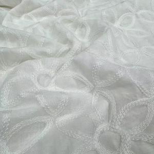 HDX-24079 Chain Embroidery Carded Cotton Fabric Wholesale